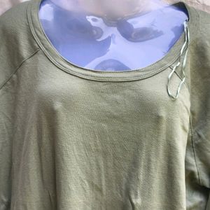 CUTE LIGHT OLIVE COLOUR BAGGY TOP