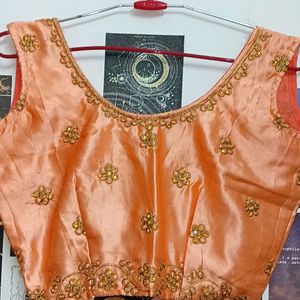 Peach Colour Wedding Lehnga