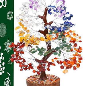 NEW- Seven Chakra Gemstone Tree HOME DECOR