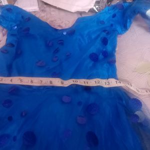 Blue Colour Long Frock