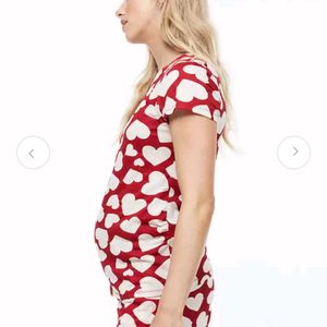 H&M MAMA Heart Prints Patterned pyjamas Top ONLY