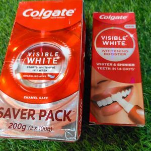 Colgate Visible White Whitening Booster Combo