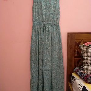 Blue Floral Maxi Dress For Women