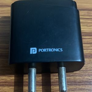 Portronics 18W Charger Type C & USB Ports