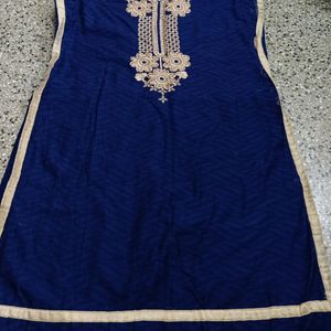 Used Navy Blue Salwar Suit