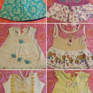 Set Of 6 Baby Frocks, Used