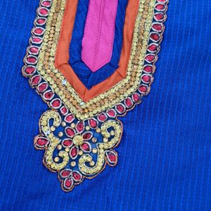 Blue Kurti With Dupatta