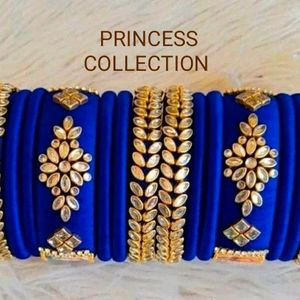 Elegant Bangles With Kundan Stones