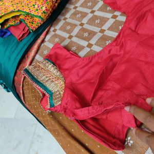 New Jaipuri Print Saree With Blouse For Festive