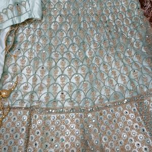 Lehenga Choli Set Pista Green Colour