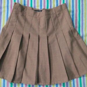 High Waist Pleated Skirt Short