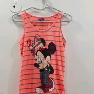 Cut Sleeve Neon Mickey Mouse Top