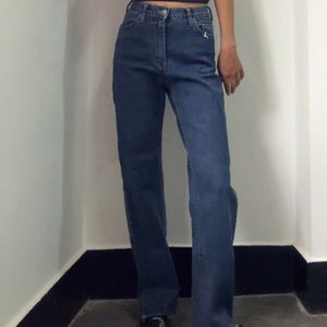 High Waisted Blue Jeans