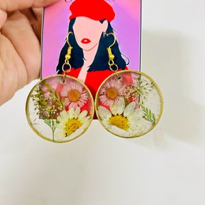 Flower  Resin Earrings