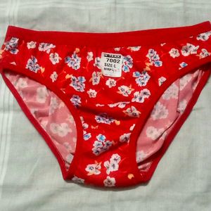 L Size Panty With Printed