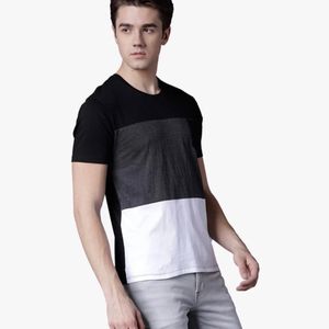 Black Cotton Short Sleeve T Shirt