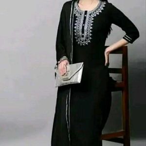 New Black Kurti Set