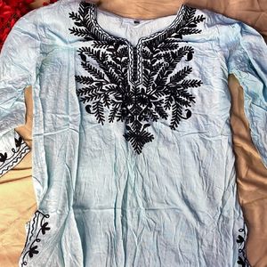 Chikankari Short Kurta