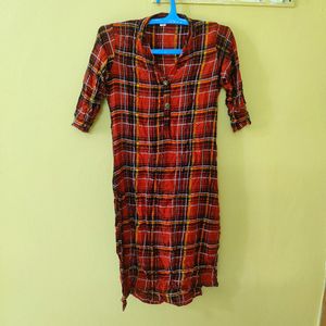 Checkered Kurta L Size