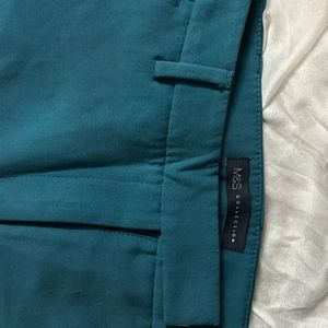 M&S Original Blue Formal Pants With Border