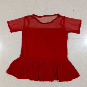 Most Beautiful Handmade Red Velvet Top