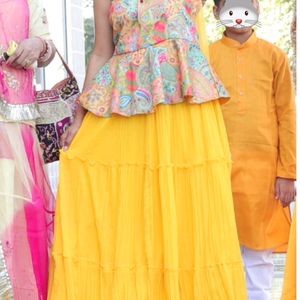 PRICE DROP!!! Indo western lehenga with pelpum top