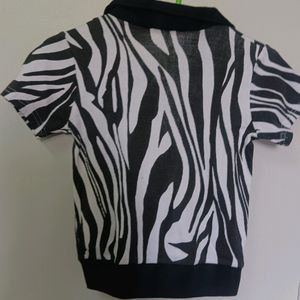 Crop Top With Zebra Printing