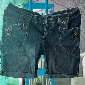 32 Inch Denim Short, Dark Blue Shaded