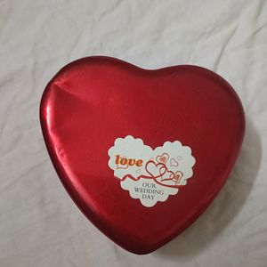 Heart Shape Box With Cute Teddy And Flowers