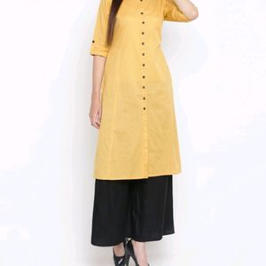 Mustard Colour Kurta For Women.