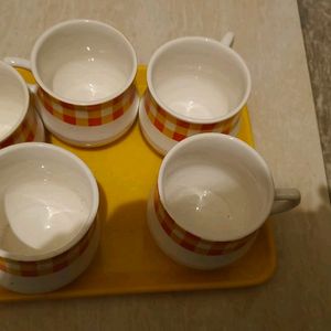 Tea Cups With Tray