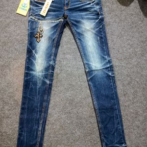 Ladies Dark Blue Jeans Size - 30