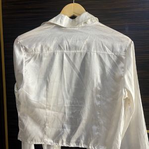 Ruffle Satin Shirt