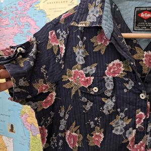 Lee Cooper Cotton Floral Shirt For Girls