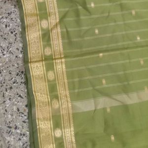 Olive Green Saree