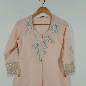 Pink Embroidered Kurta Set (Women's)