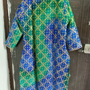 Multicolored Bhandni Print Kurta