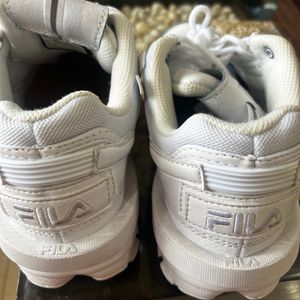 Original Fila Disruptor White Shoes With Rose Gold