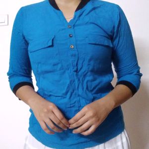 Blue Casual Top