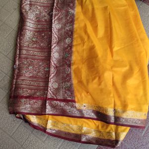 Multi Colour Yellow Saree