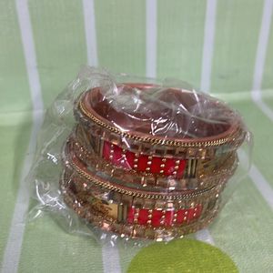 Red Set Of 2 Bangles