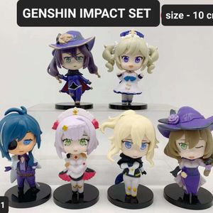 Genshin Impact Small Miniature Set Of 6 Pcs 10 Cm