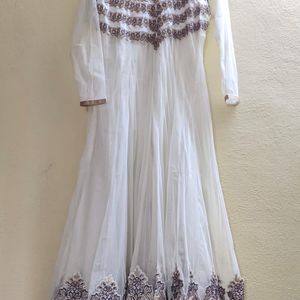 Off White Net Anarkali