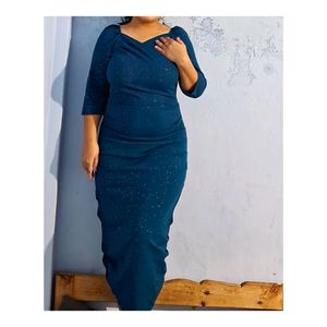 Women Bodycon Blue Dress