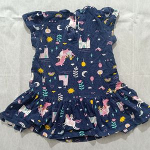 Baby Girl Wear Blue Frock