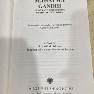 Mahatma Gandhi- A Essays & Reflections