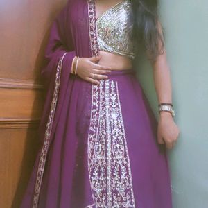 Purple Colur Legha Choli