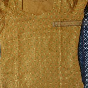 WOMEN WOOLEN MUSTARD KURTA SET