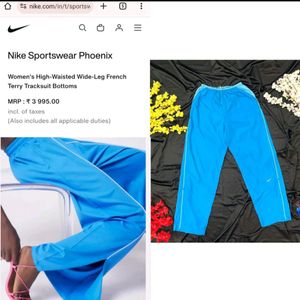 Nike sky blue cotton trackpants