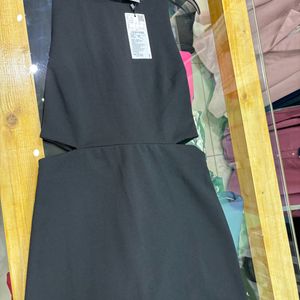 Mango Black Slit Dress Size -s